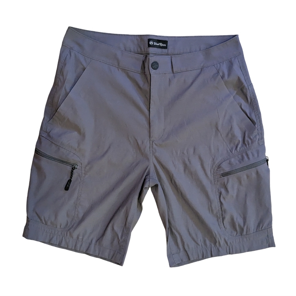 Wind River Outdoor Men's Hiking Cargo Shorts Gray 34 X 9
